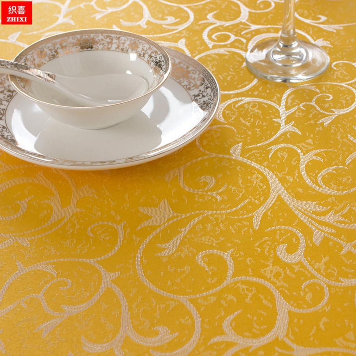 Runde Jacquard Tischdecke Bordeaux 360 cm – Elegant & Pflegeleicht