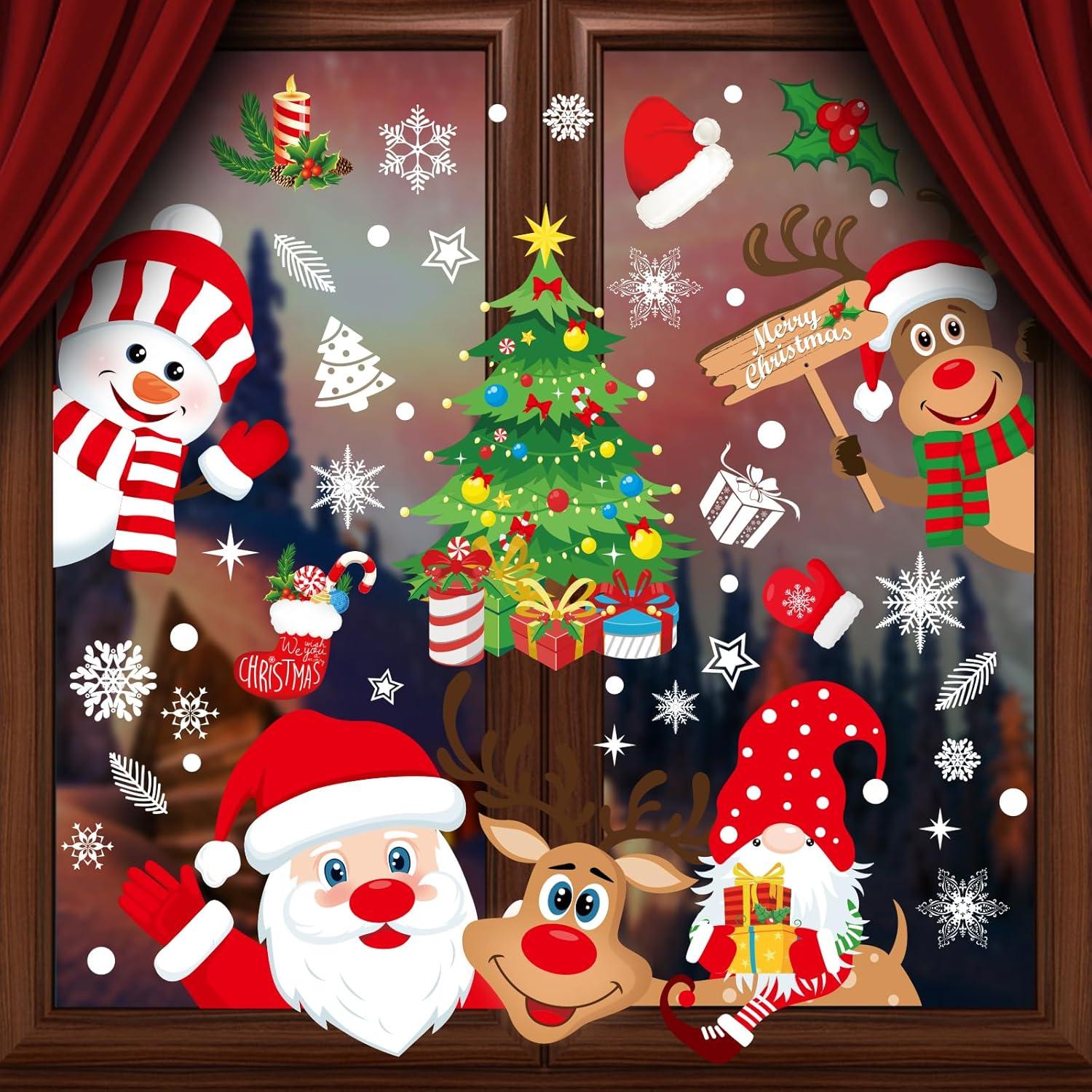 Weihnachtsfensteraufkleber Statisch Haftende PVC 267 Stück 20x30cm