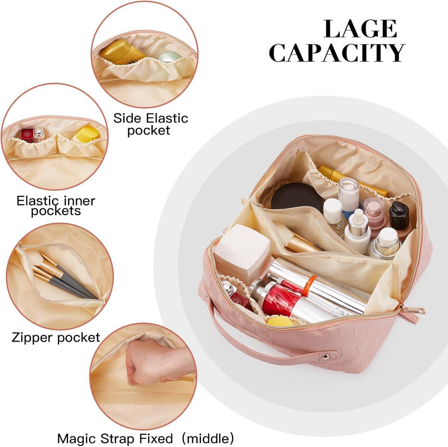 Kulturbeutel PU-Leder Reise-Kosmetiktasche Make-up Taschen Organizer