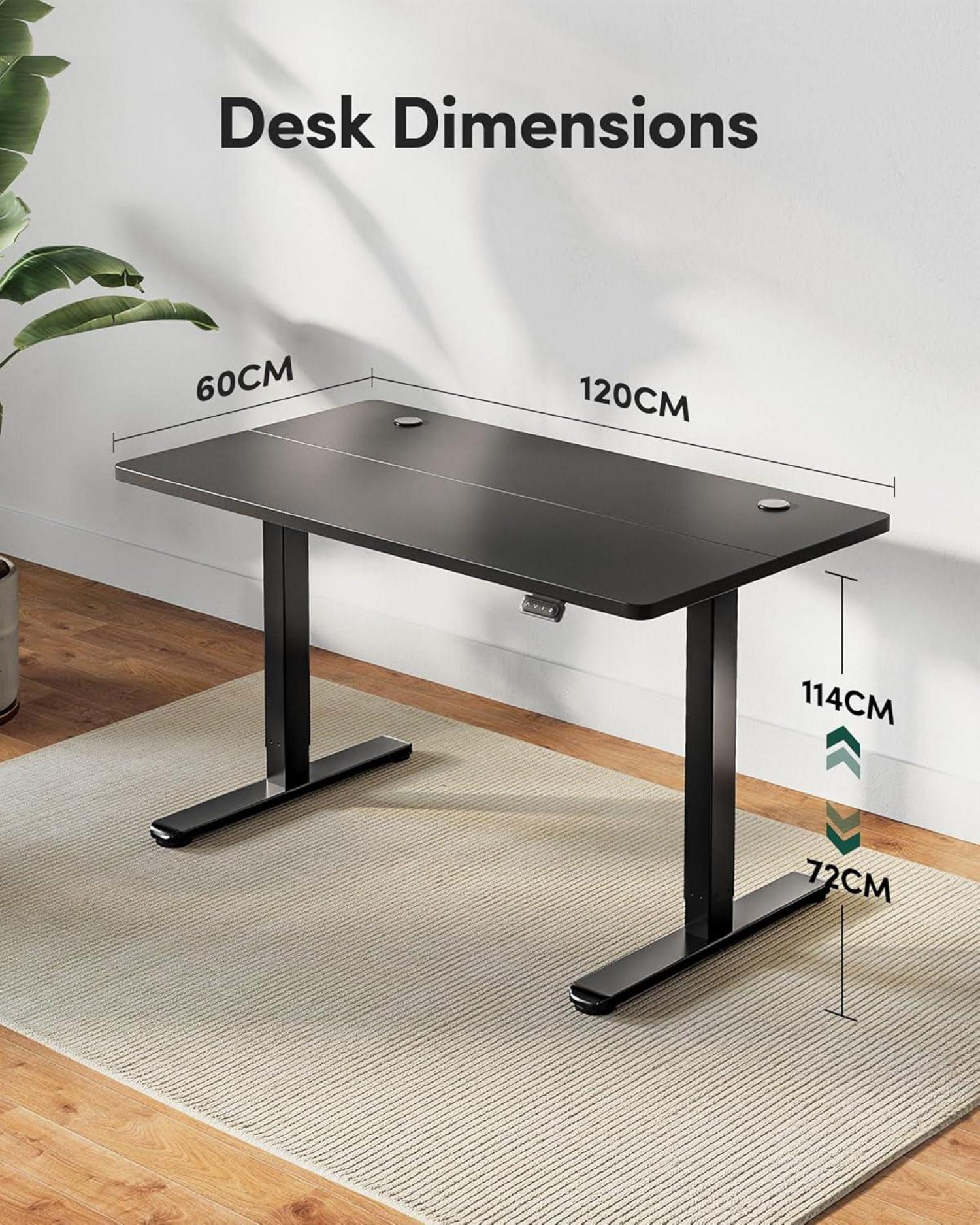 FEZIBO Elektrischer Höhenverstellbarer Schreibtisch 120x60