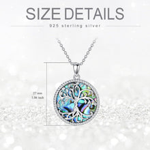 VONALA Baum des Lebens Halskette 925 Sterling Silber Abalone