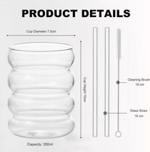 Gerippte Trinkgläser Set (2 x 350ml), Cocktailgläser