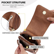 Damen Umhängetasche Leder Geldbörse Handy Tasche