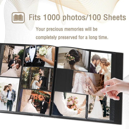 Miaikoe Fotoalbum 15,2x10,2 cm 1000 Taschen Einsteckalbum Familienhochzeit Jahrestag