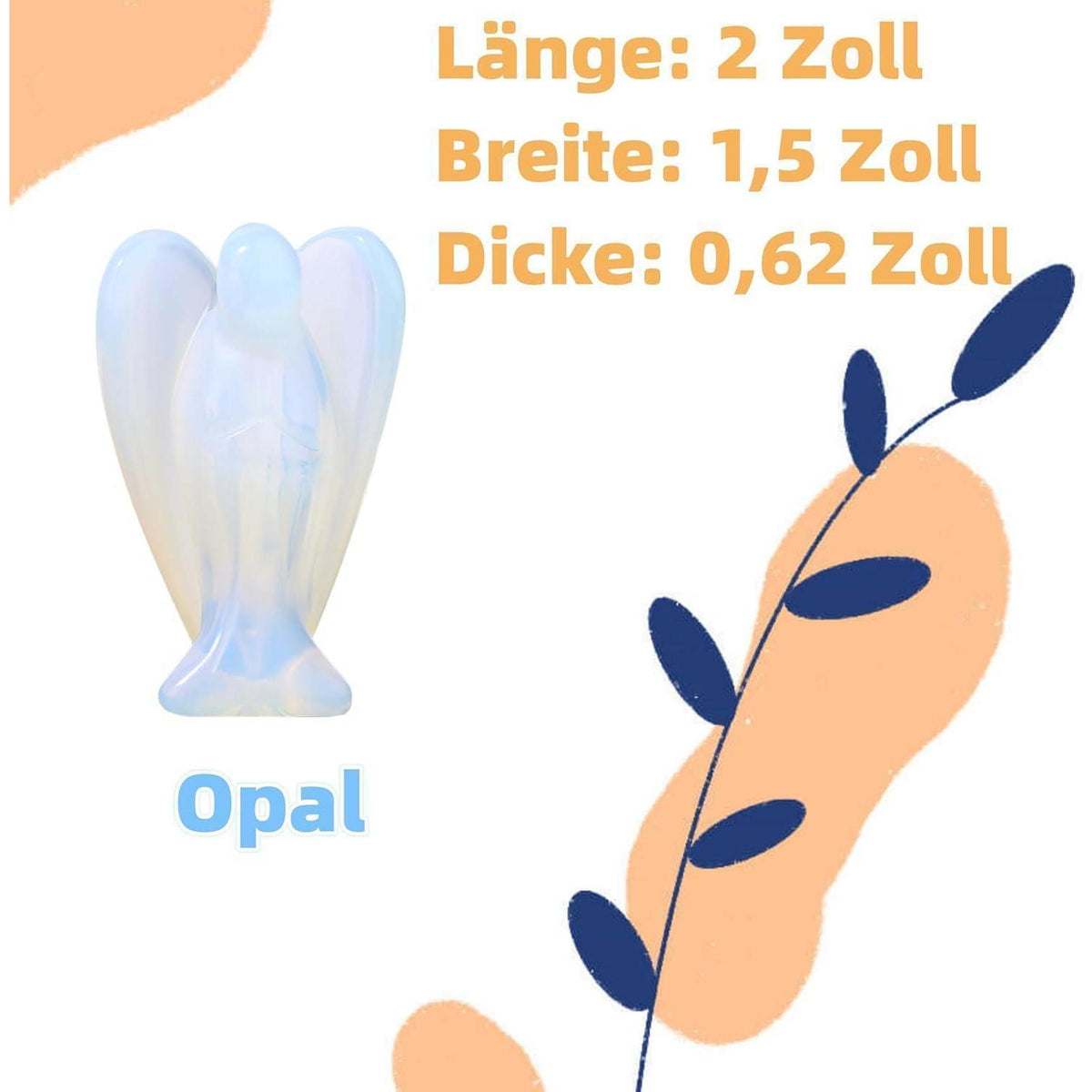 Schutzengel Kristall Statue Schmuckstein Deko Engel Figur Geschenk