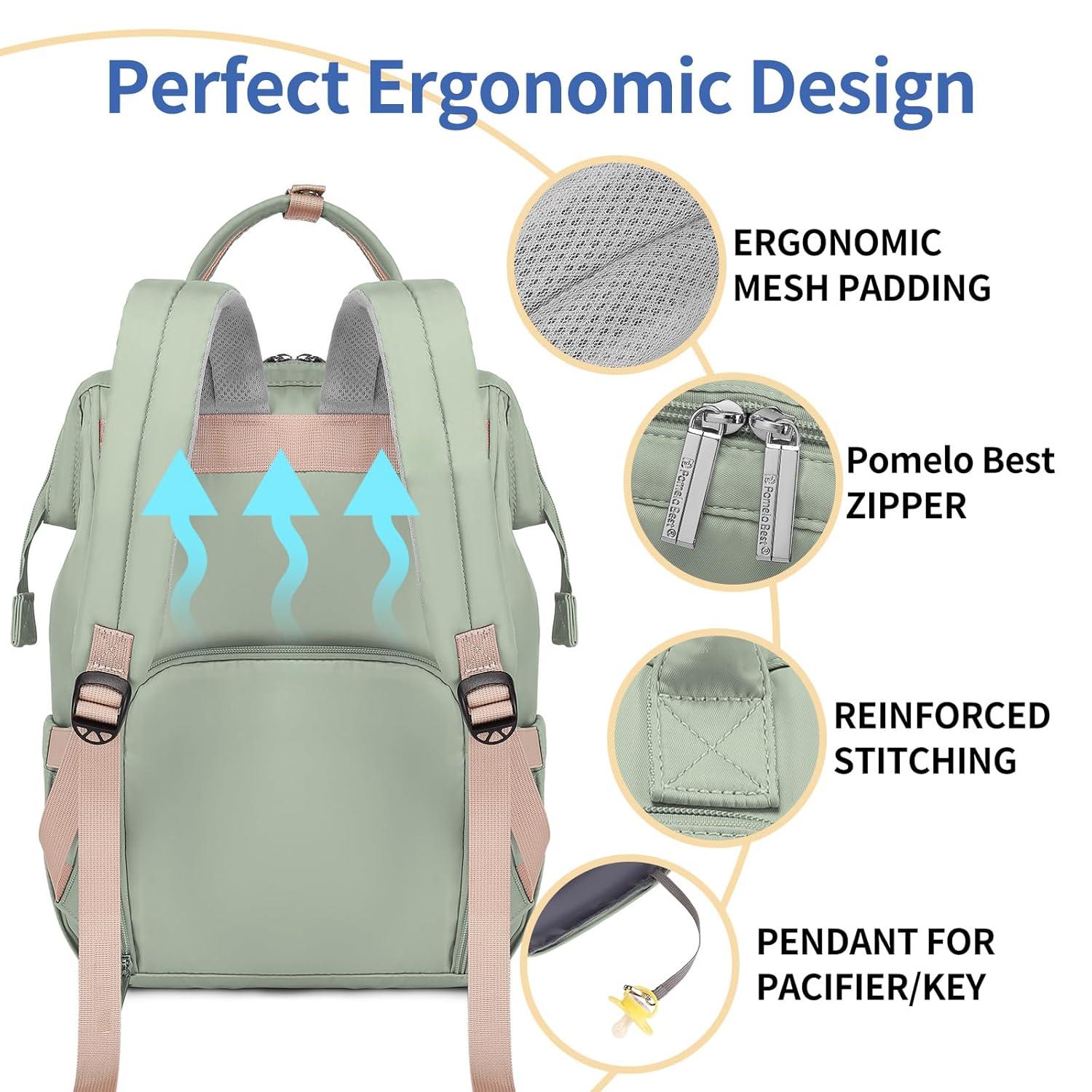 Wickelrucksack Baby Rucksack Große Kapazität wasserdicht mit Wickelunterlage