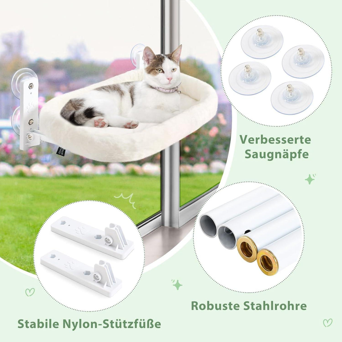 Katzen Fensterliege hängematte klappbar bis 25kg