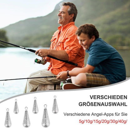 36-teiliges Angelgewichte Set 720g Tropfenform Blei Birnenblei Grundblei Angeln