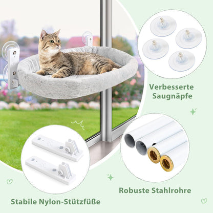 Katzen Fensterliege Hängematte Klappbar 18kg Grau 53x30cm