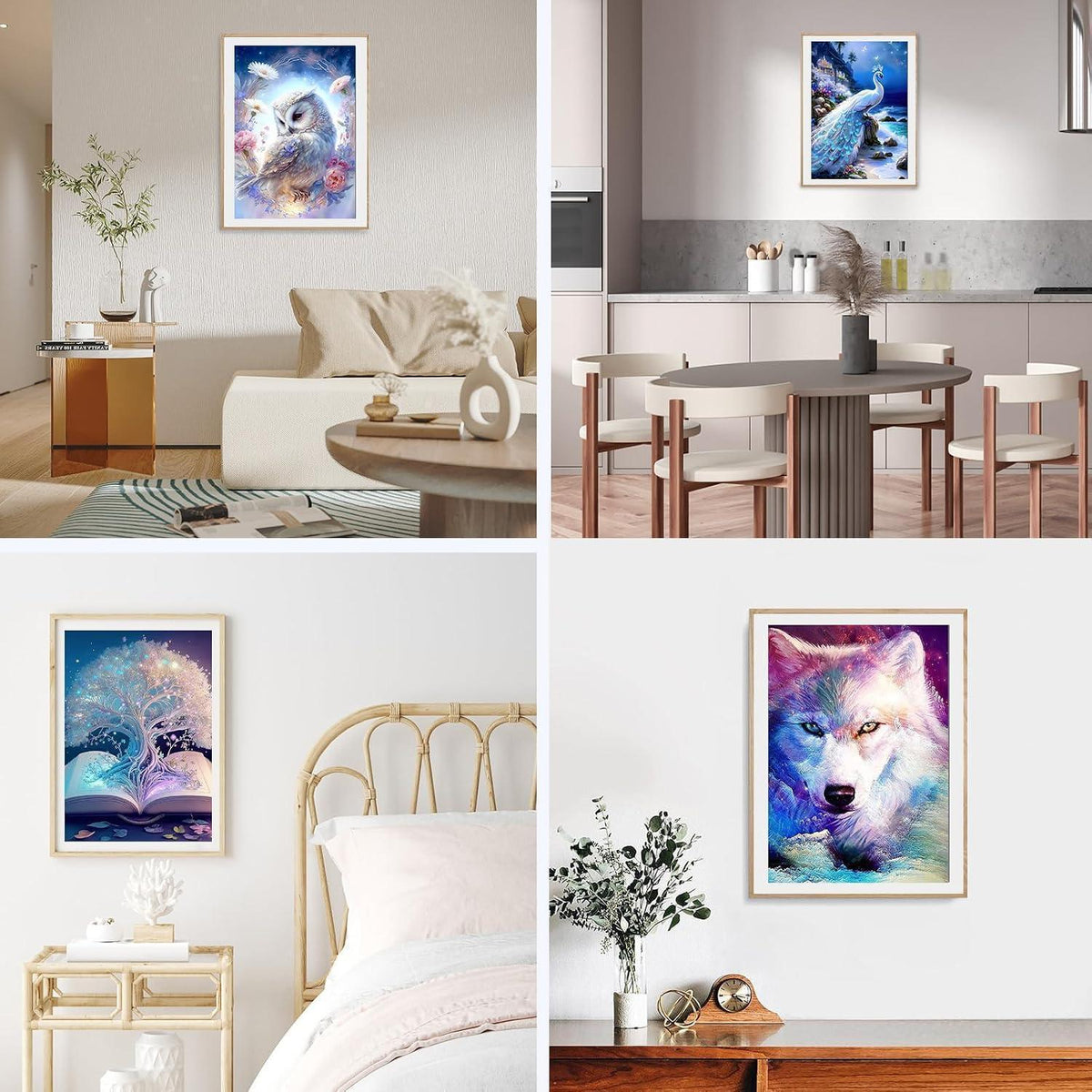 5D Diamant Painting Tiere Set für Erwachsene & Kinder