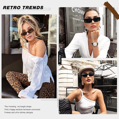 Rechteck Sonnenbrille Polarisiert Retro Vintage Quadratisch