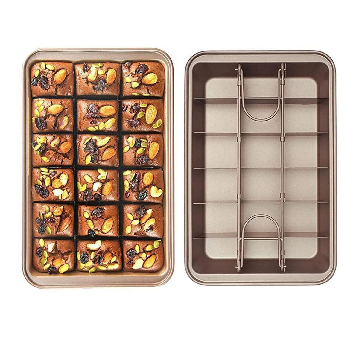 Brownie Backform mit Trennwänden – 18 Portionen