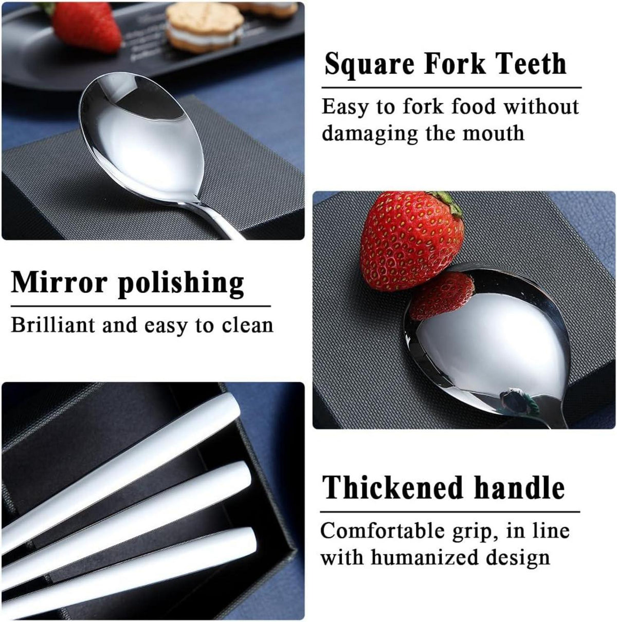 Teelöffel 12er Set Edelstahl Kaffeelöffel Dessertlöffel