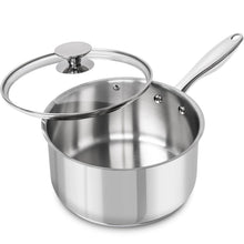 Edelstahl Stielkasserolle mit Deckel, 2.8L, Induktionsgeeignet