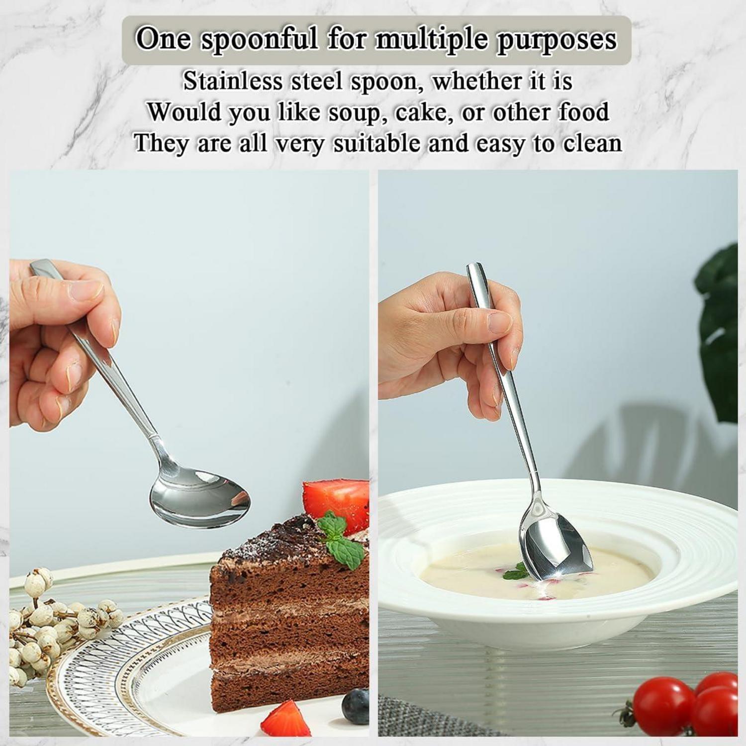 Suppenlöffel 12 Stück Edelstahl Moderne Tafellöffel ideal für Zuhause