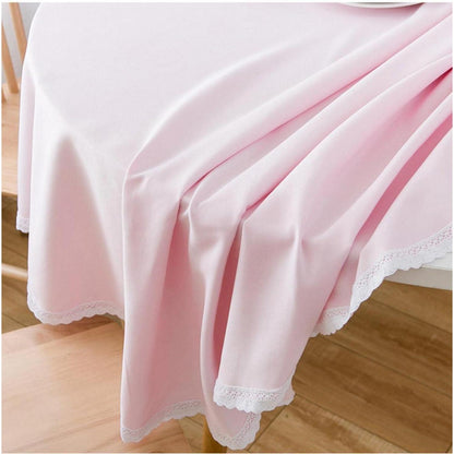 Runde Baumwollleinen Tischdecke Rosa 280 cm – Schutz & Stil