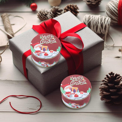 24x Mini-Weihnachtskeksdosen Runde Metalldosen Deckel Kekse Süßigkeiten