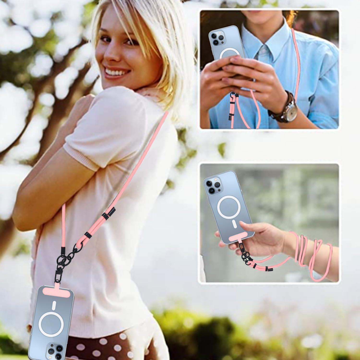 Handykette Universal zum Umhängen, Nylon Kette Smartphone Halterung