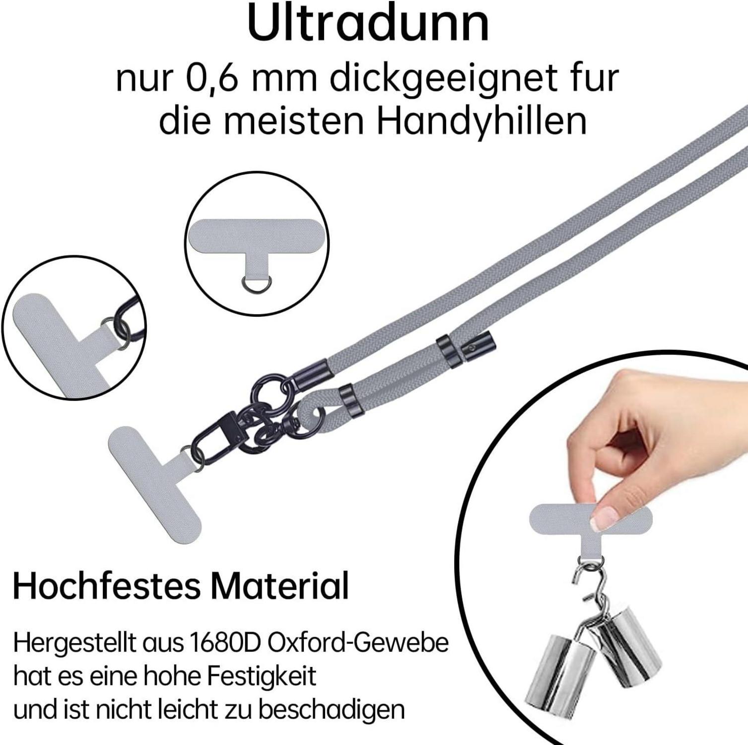 Handykette zum Umhängen, Nylon Kette für jedes Handy, Outdoor - Stilvoll und