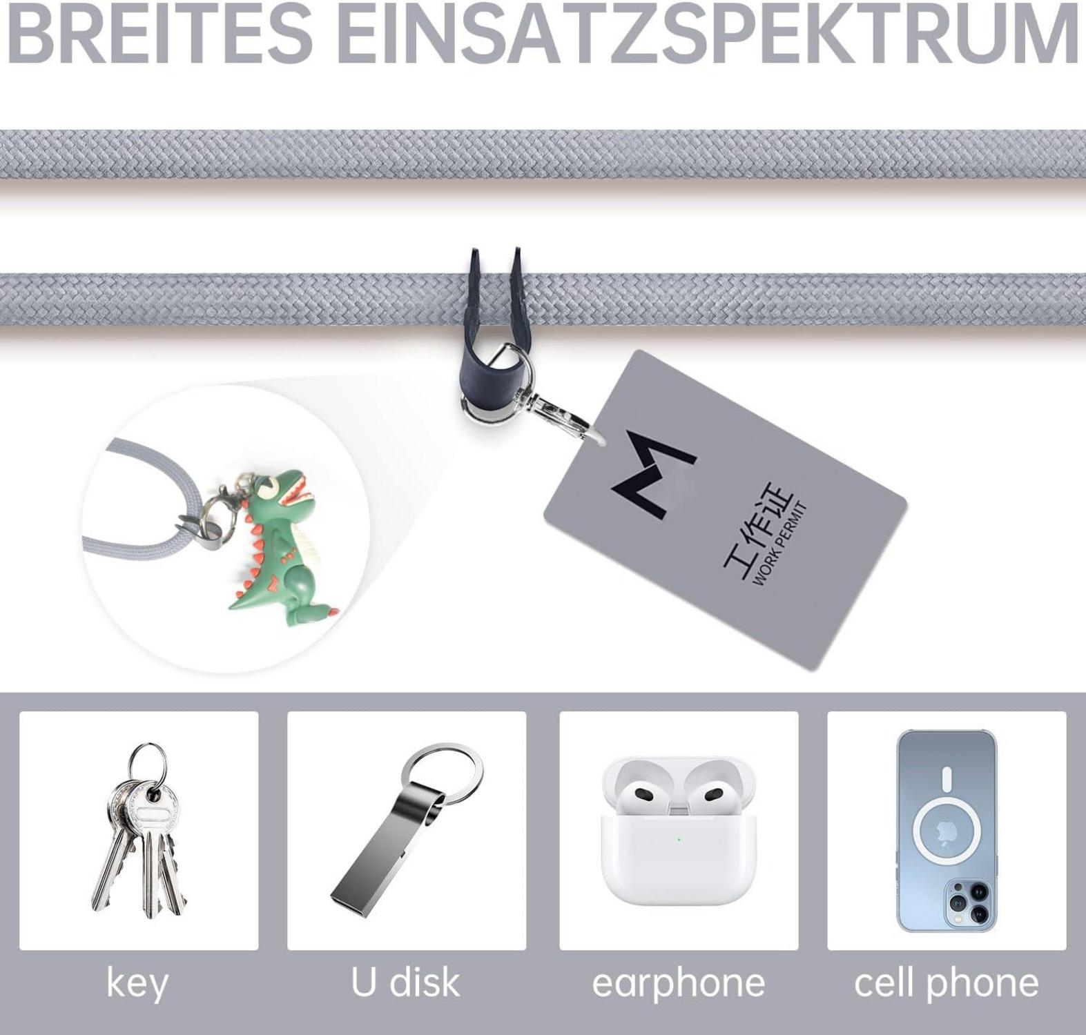 Handykette Universal Nylon Kette für jedes Handy Stilvoll und