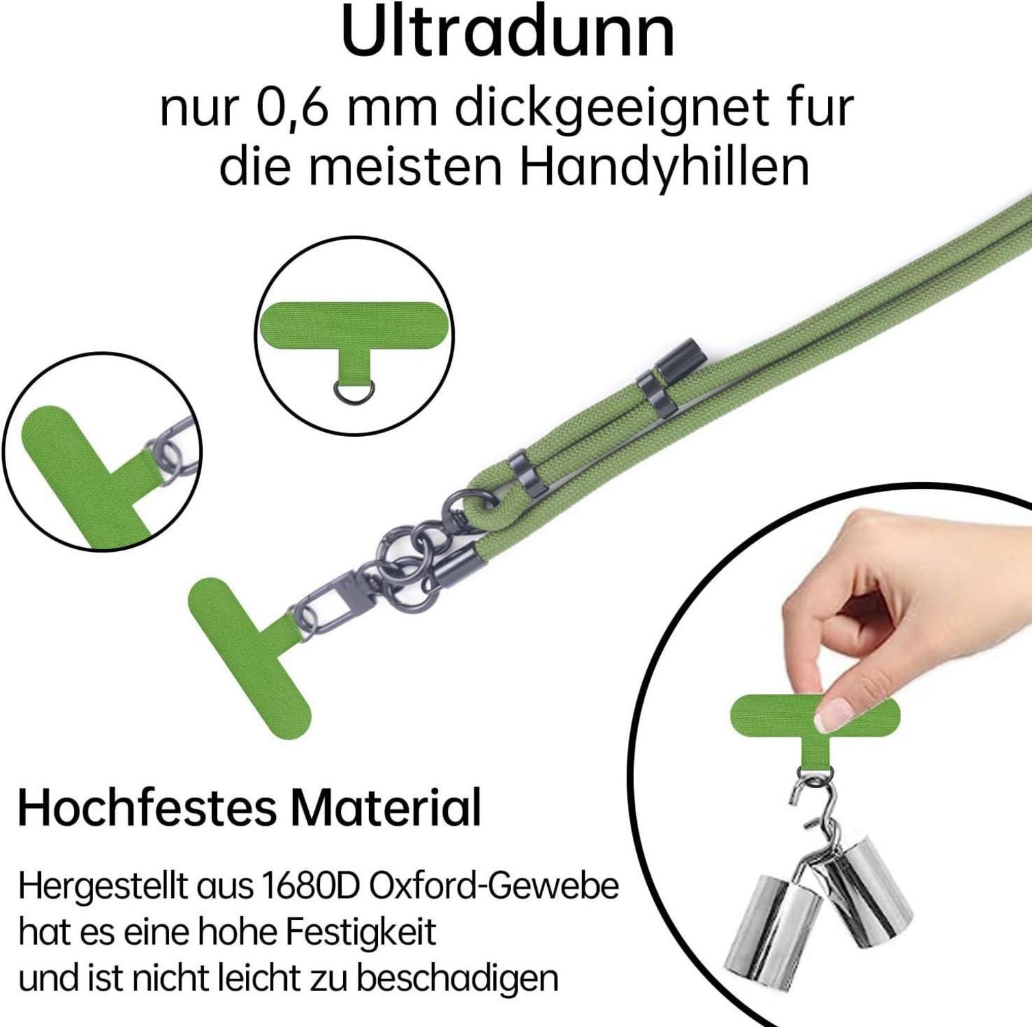 Handykette für Outdoor Umhängen Universal Smartphone dunkelgrün