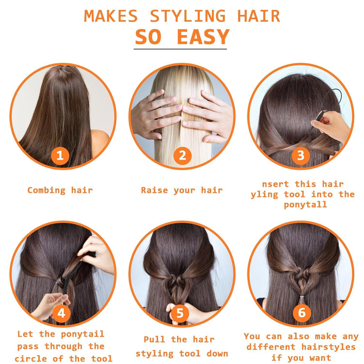 10-teiliges Haar Styling Kamm Set mit Toupierbürste, Borstenbürste und