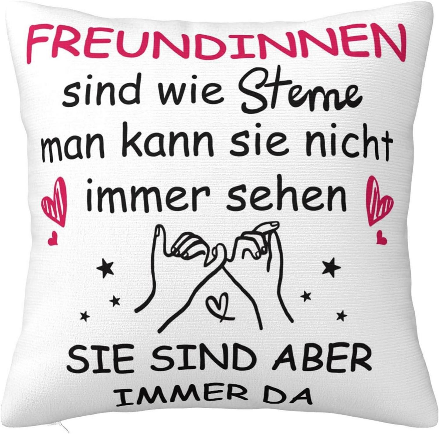 Geschenk für Freundin Kissenbezug 45x45cm Sternenmotiv