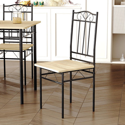 5-teilige Essgruppe mit Küchentisch und Stühlen Buche