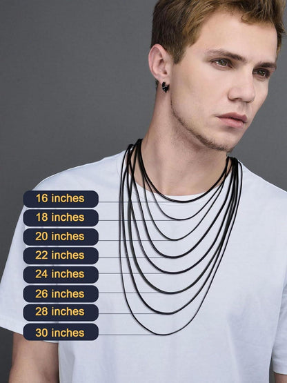 Kette Damen Herren 2mm/3mm Schwarz Braun Wachsschnur Kunstleder