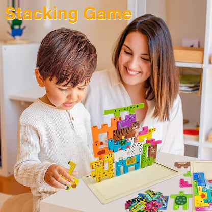 Holzpuzzle 3 Stück Tangram für Kinder ab 2 Jahren
