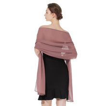 Chiffon Schal Stola Damen Festlich Elegant Zimtrose