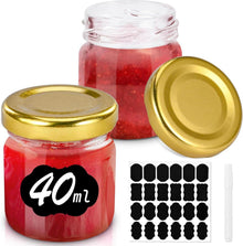 Kleine Marmeladengläser 40ml mit Etiketten & Stift