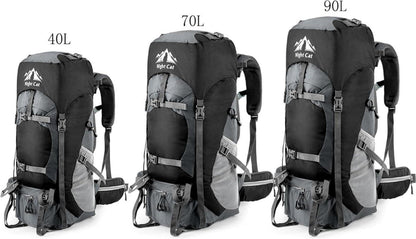 Night Cat 90L Trekkingrucksack für Damen und Herren Schwarz