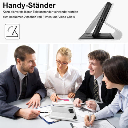Handyhülle Samsung Galaxy A12 M12 Leder Schutzhülle Klappbar Stoßfest