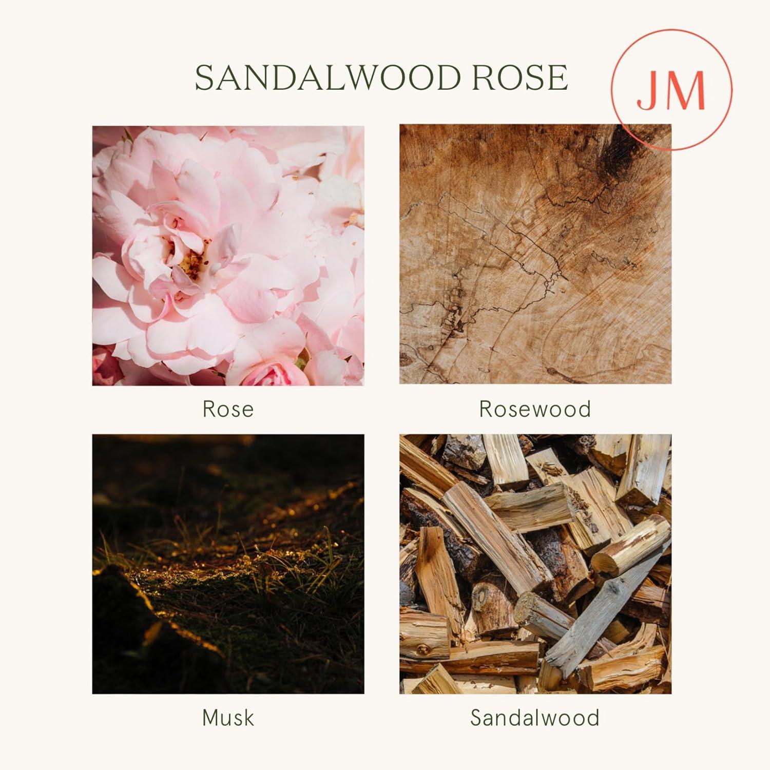 Duftkerze Sandelholz Rose 538g lange Brenndauer 120 Stunden