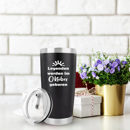 Geburtstagsgeschenk Männer 20oz Thermobecher Oktober Legenden