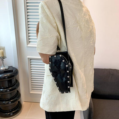 Halloween Umhängetasche Gothic Tasche Sarg Form Crossbody