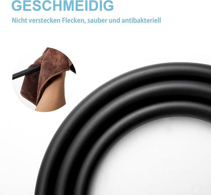 HOCHDRUCK Brauseschlauch 1,8m PVC Duschschlauch Waschmaschine Mattschwarz