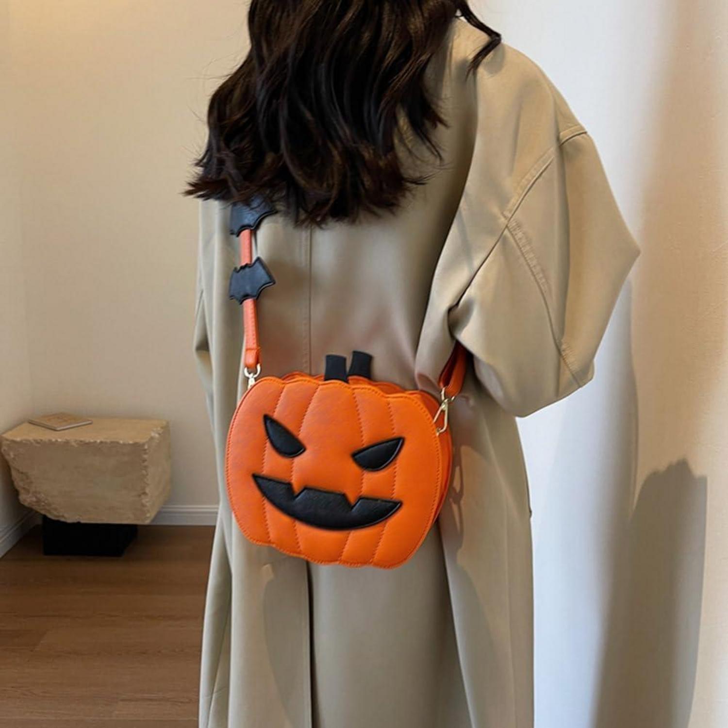 Halloween Kürbis Handtasche Gothic Umhängetasche Teufel Crossbody Neuheit