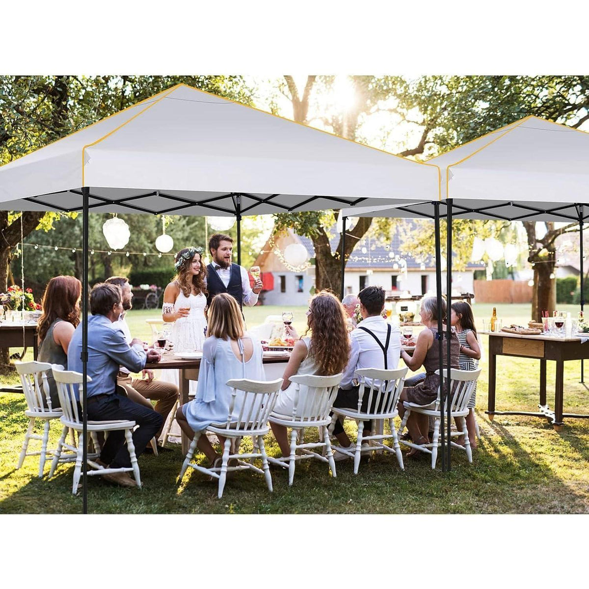 3x3m Pavillon wasserdicht, winterfest mit Seitenteilen