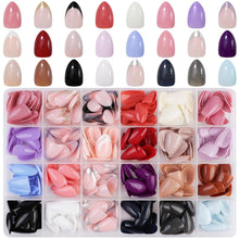 24er Pack Mandel Nägel Set, French Press on Nails, Künstliche Nägel