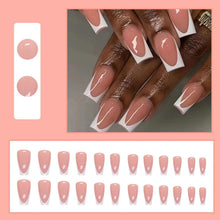 24 Stück Press on Nails Eckig Mittellang Nude Rosa
