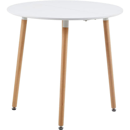 Skandinavisches Essgruppen-Set: 80cm Holztisch & 4 Stühle Schwarz/Grau