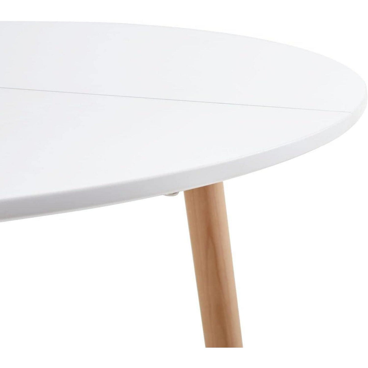 Skandinavisches Essgruppen-Set: Holztisch (80cm) & 4 Stühle