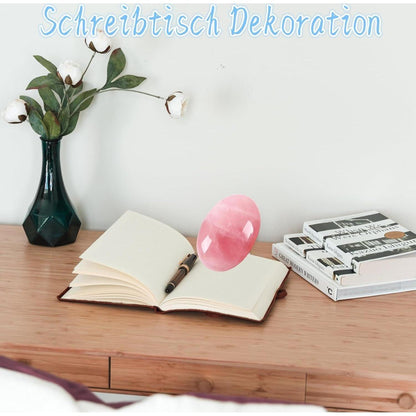 Rosenquarz Schmuckstein Oval 2.4" - Entspannung & Meditation