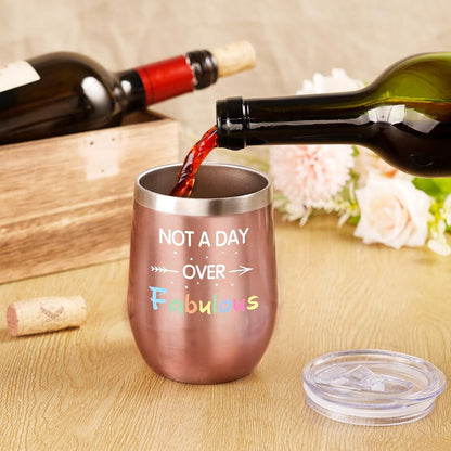 Geschenk Frauen Isolierbecher Strohhalm Deckel 350ml