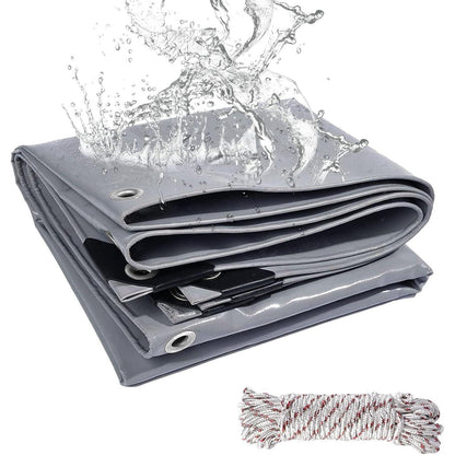 Wasserdichte Abdeckplane 2x3m – 440g/m² PVC Schutzplane Grau