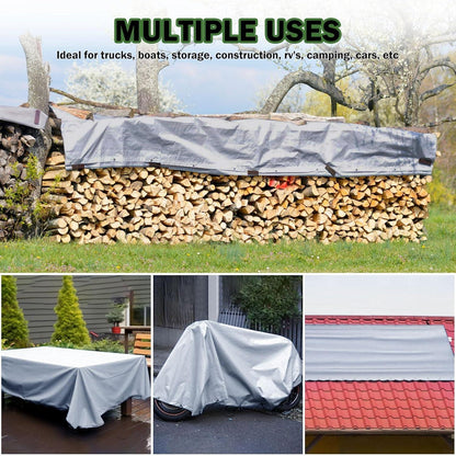 Wasserdichte Abdeckplane 3x3m – Robust & UV-Schutz Grau