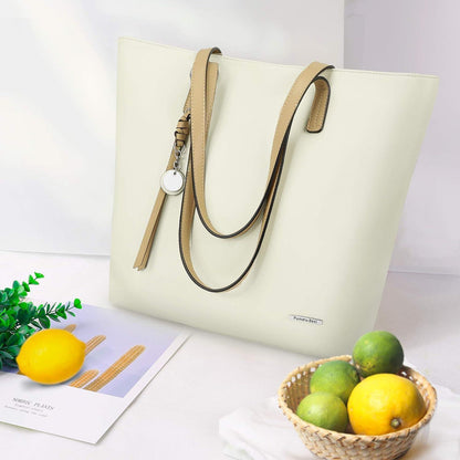 Pomelo Best Damen Handtasche PU Leder Groß mit Streifen