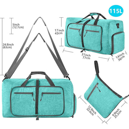 Reisetasche 115L mit Schuhfach, Minzgrün